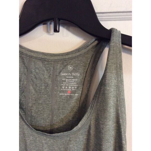 Sweaty Betty London Loose Fit Green Racer Back Tank Size Medium - Picture 3 of 4